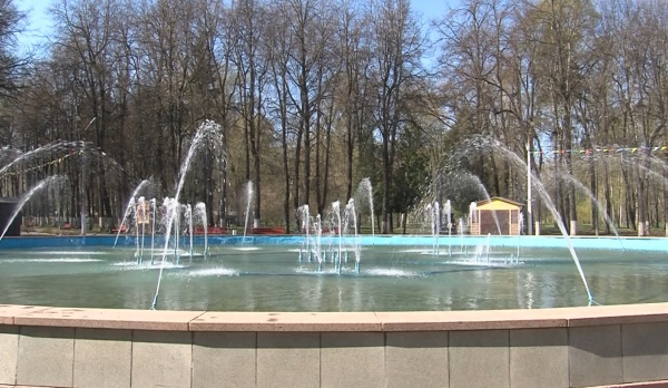 21 апреля в Коломне прошёл пробный пуск фонтанов