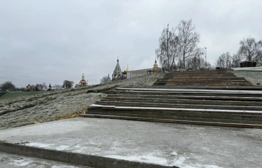 В Коломне продолжается реконструкция сквера &quot;Блюдечко&quot;
