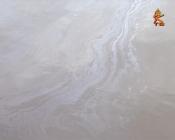 Нефтяное пятно появилось на поверхности Москвы-реки