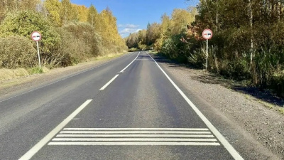 В городском округе Коломна завершили нанесение шумовых полос на региональных дорогах