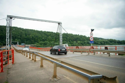 Наплавной мост через реку Ока в Озёрах открыт для движения автомобилей