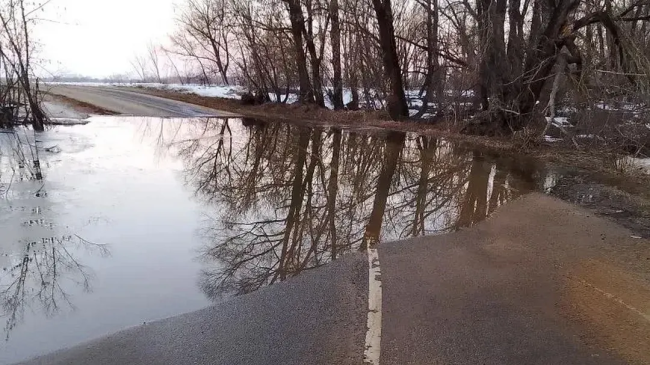 В Луховицах из-за половодья подтоплены четыре дороги