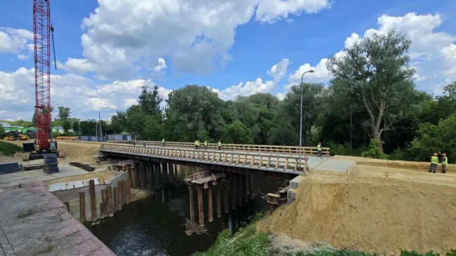 Временный мост через Северку откроют в конце июня