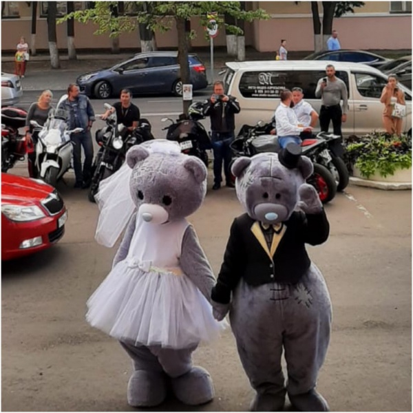 Влюблённые медведи на свадьбе у Медведевых