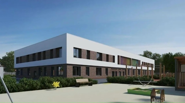 В Озёрах продолжается строительство детского сада