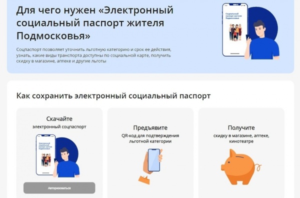 Электронный социальный паспорт со льготами создали в Подмосковье