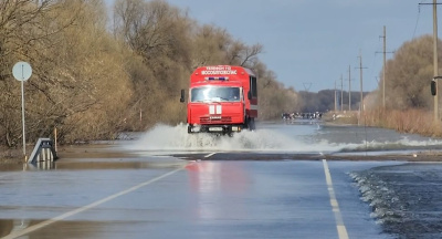 Половодье в Луховицах на максимуме