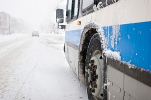 Автобусы в морозы ходят по расписанию