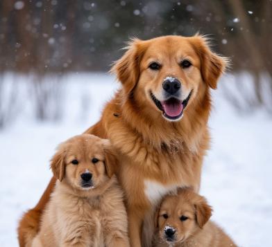 В Воскресенске семья бросила кормящую собаку и щенков на морозе 