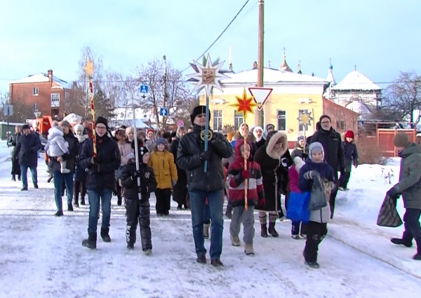Колядочное шествие по Коломенскому кремлю 
