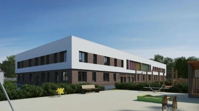 В Озёрах продолжается строительство детского сада