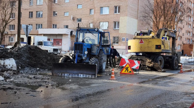 В Егорьевске на улице Карла Маркса произошла авария водопровода