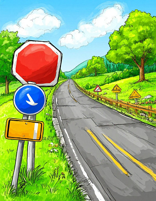 Рисуем зимние правила дорожного движения вместе!