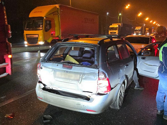 Авария на федеральной трассе М-5 в Луховицах  