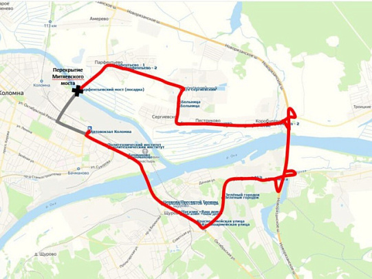 В Коломне изменился маршрут автобуса № 44