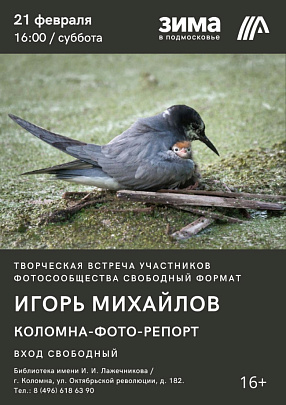 Творческая встреча с фотографом Игорем Михайловым состоится в библиотеке имени Лажечникова 