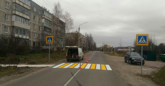 В Егорьевске обустроили ещё два пешеходных перехода