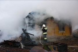 Сегодня утром в Щурове загорелся частный дом