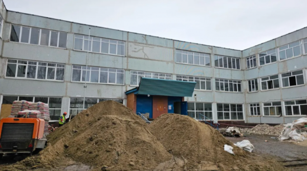 Капитальный ремонт Луховицкой городской школы №2 не сбавляет темпы