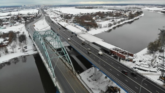 Начал работать новый мост через Москву-реку на федеральной трассе М-5 "Урал"