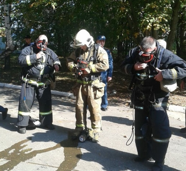 В Луховицах прошли пожарные учения