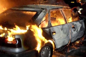 Сегодня утром в Коломне сгорел автомобиль