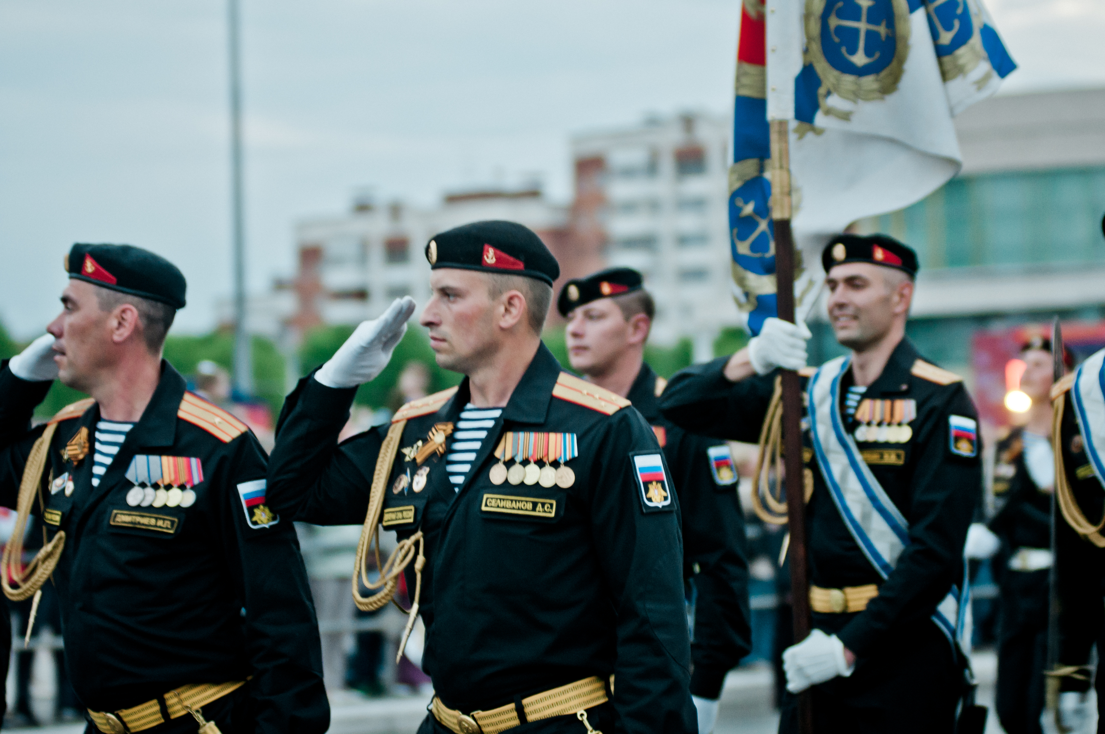 61 Бригада морской пехоты Спутник парад Победы