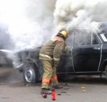 В Щурово сгорел автомобиль