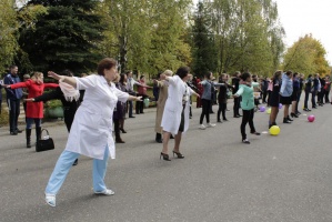 Сегодня в Луховицах проходит мастер-класс по оздоровительной ходьбе