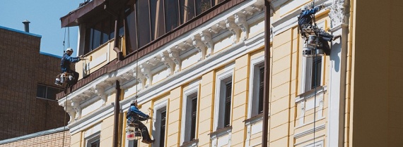 "Высотные работы" — очистка и ремонт фасадов любой сложности в Москве и по области