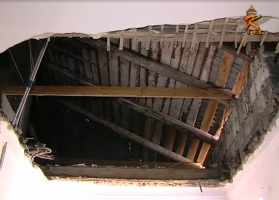 При обрушении потолка в жилом доме никто не пострадал