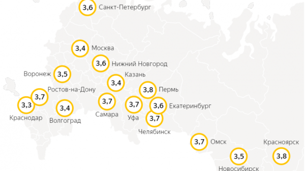 Индекс самоизоляции в российских городах нанесли на карту