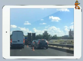 Мобильный репортаж: Пробки на Щуровском мосту