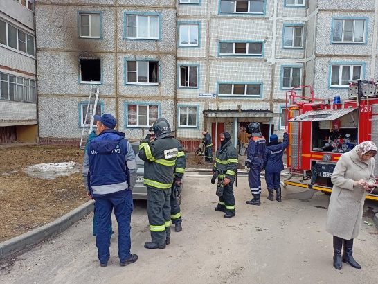 В Луховицах произошёл пожар в многоквартирном доме