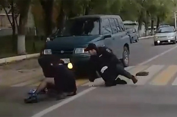 Воскресенских полицейских сбил невнимательный водитель